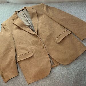 Corduroy Sport Coat Jacket Blazer Mens 42R Tan Two Button